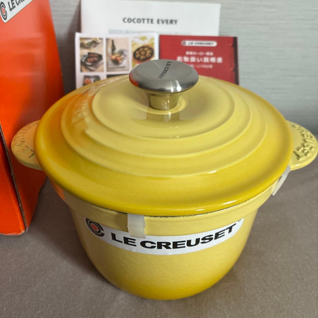 新品 LE CREUSET ルクルーゼ ココット エブリィ18 ソレイユイエロー