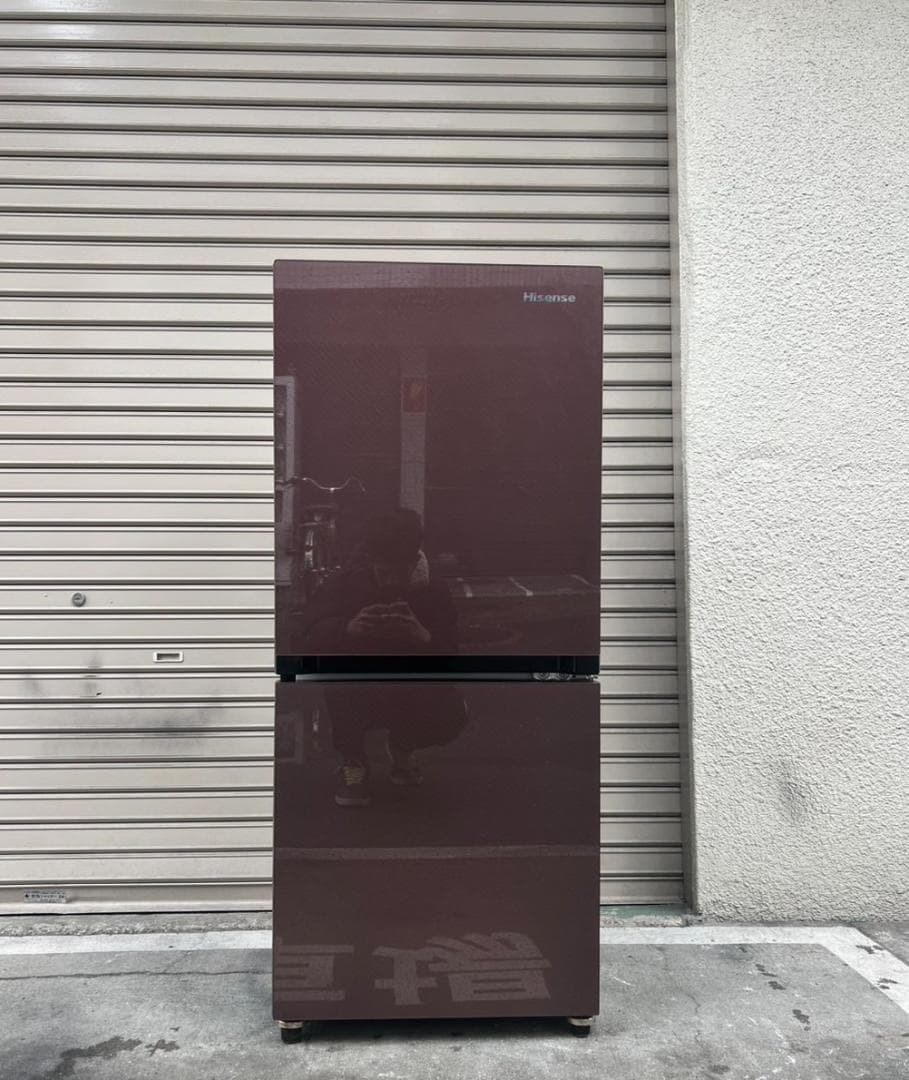 A389◆ハイセンス HR-G13A-BR 2017年製 冷蔵庫 134L 設置