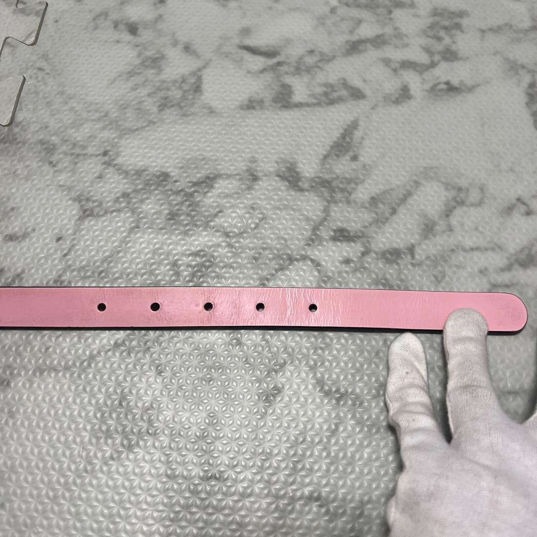 極美品✨グッチ ベルト ダブルG ハート ゴールド ピンク レザー 245883