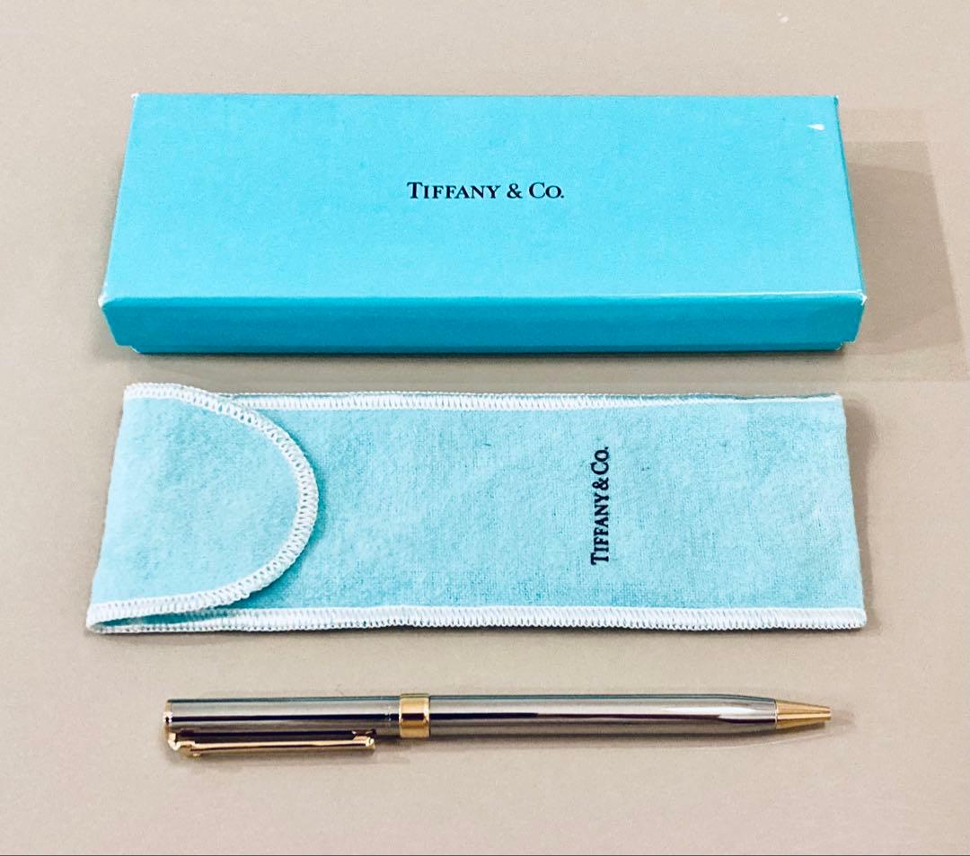 【ティファニー】 Tクリップ高級ボールペン　Tiffany ルテニウムゴールド