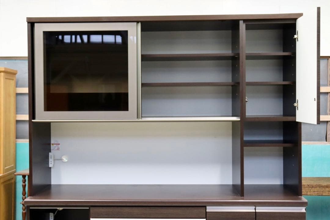 GMHH400○松田家具 プリモアレンジ ダークブラウン キッチンボード レンジ