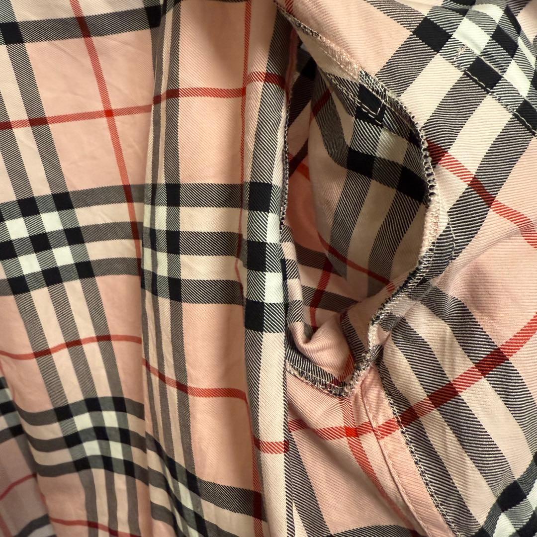 22SS 伊製 バーバリー レディース 長袖 シャツ ノバチェック柄 ピンク