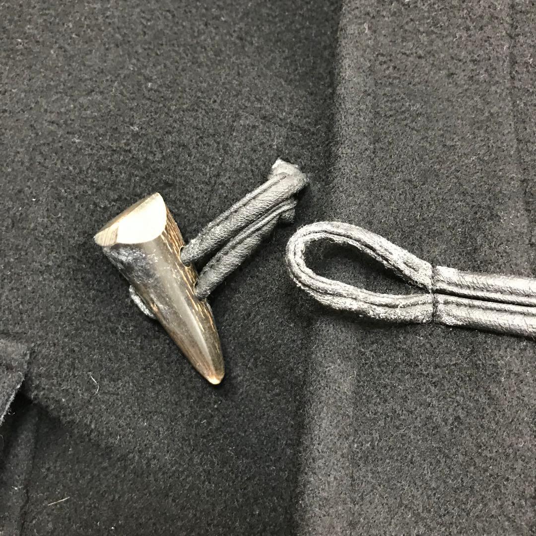 バーバリーブラックレーベル 黒 ダッフルコート ノバチェック L