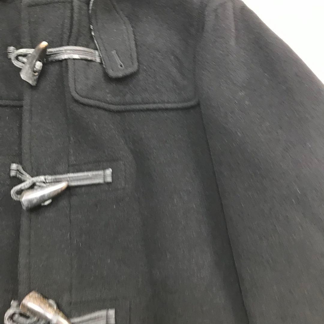 バーバリーブラックレーベル 黒 ダッフルコート ノバチェック L