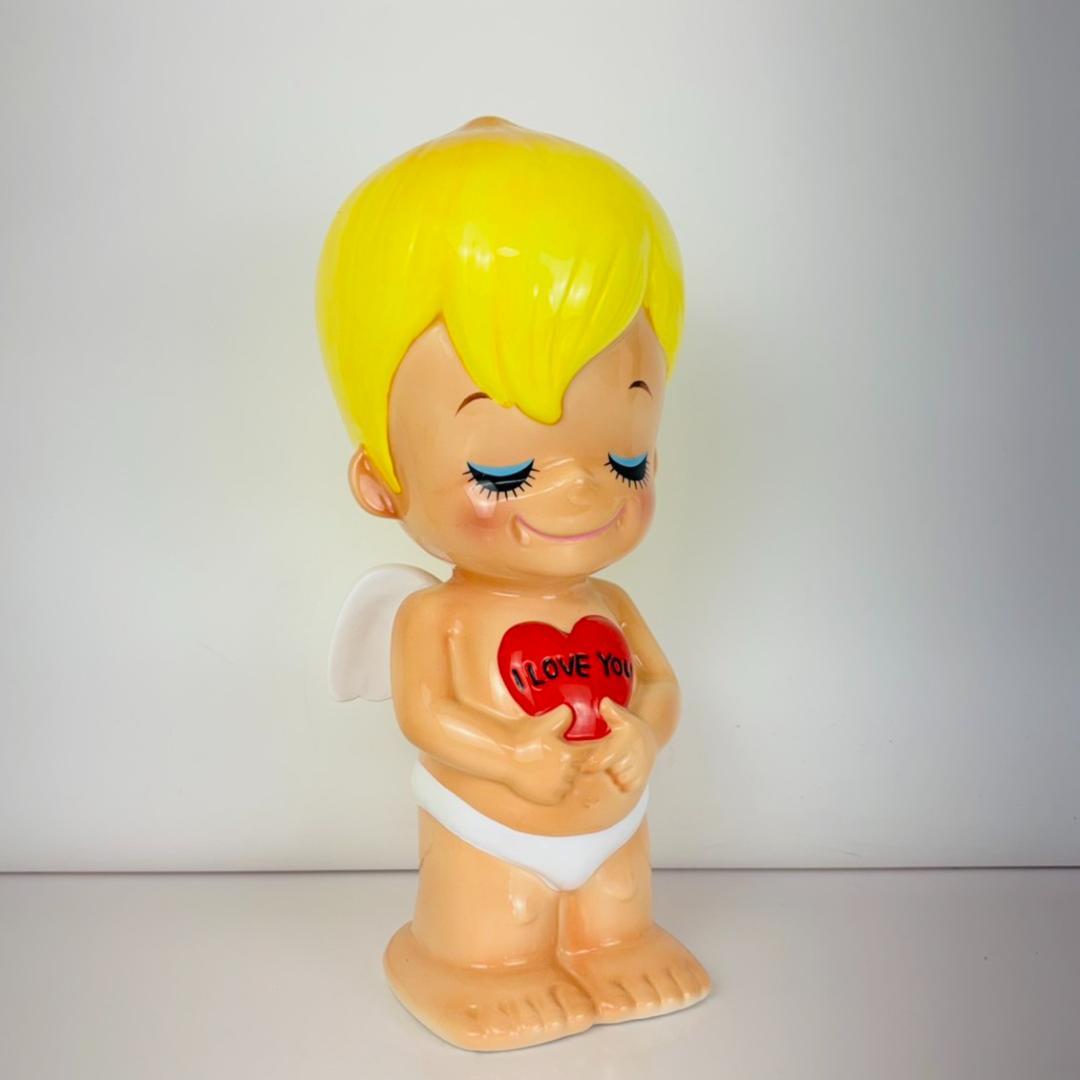 【美品】 内藤ルネ RUNE 貯金箱 天使 全長約33㎝ 昭和レトロ