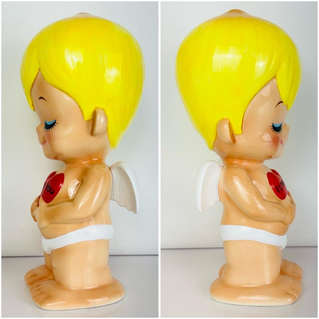 【美品】 内藤ルネ RUNE 貯金箱 天使 全長約33㎝ 昭和レトロ