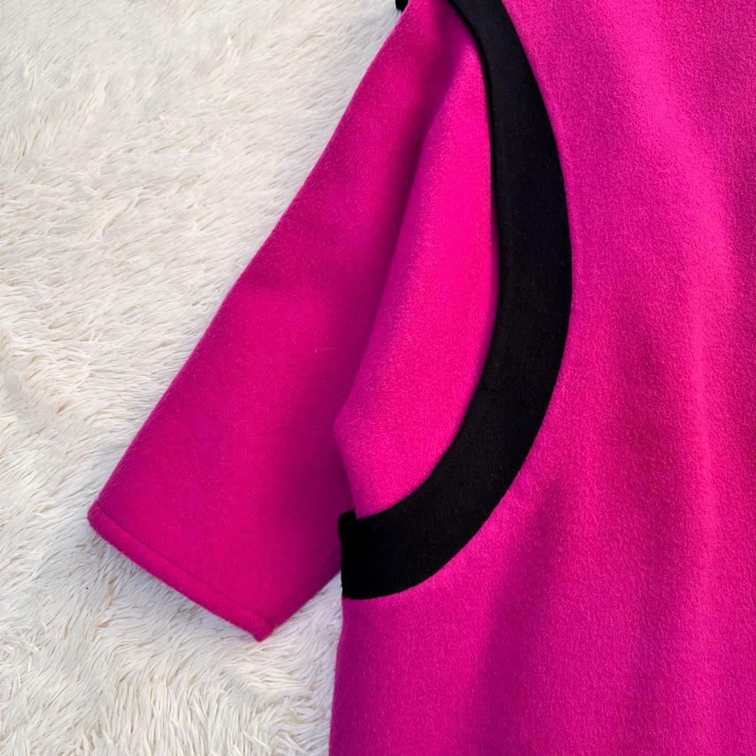 ミラショーン イタリア ダブルフェイス オーバーコート マゼンタ XL アンゴラ