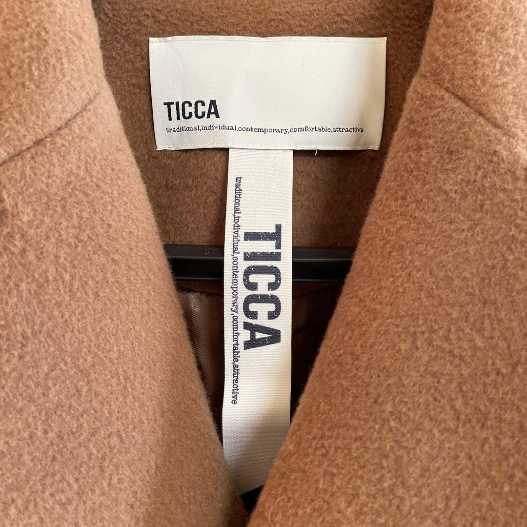 TICCA ティッカ　ショート ピーコート　フリーサイズ　キャメル