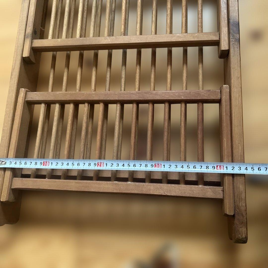 アンティーク　オールドパイン　ディッシュラック