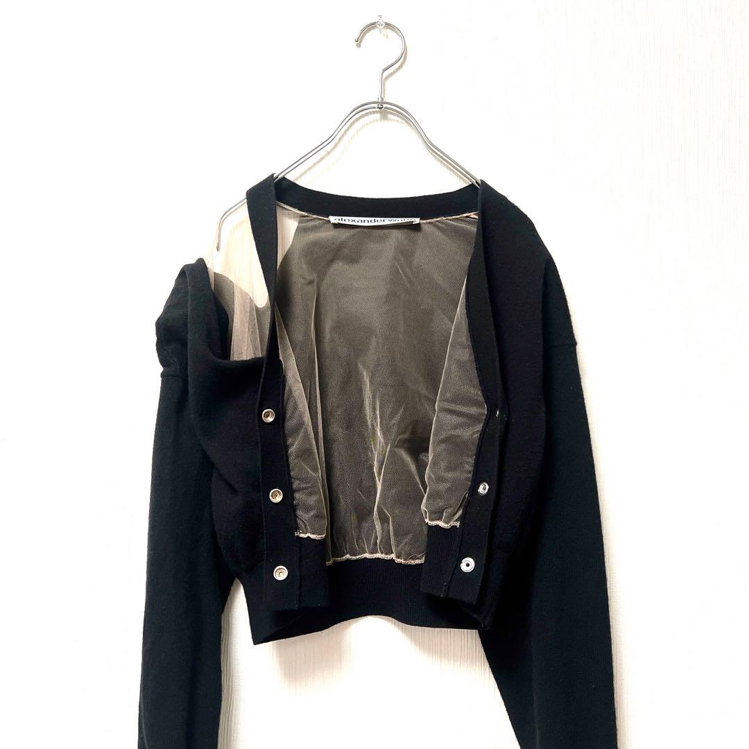 jumkot alexanderwang ショート丈 カーディガンメッシュ