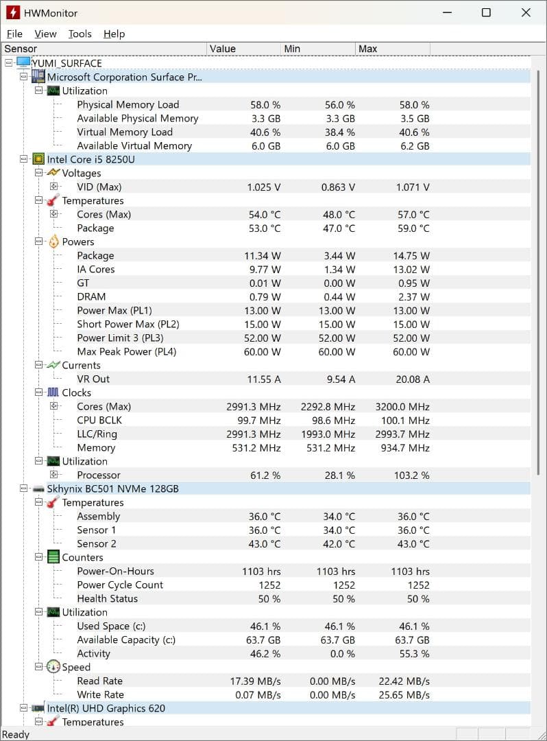 Surface Pro Model 1796 i5-8250U キーボード
