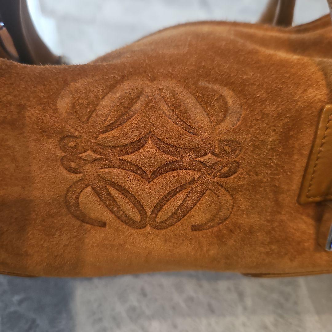 LOEWE スエード ハンドバッグ ブラウン