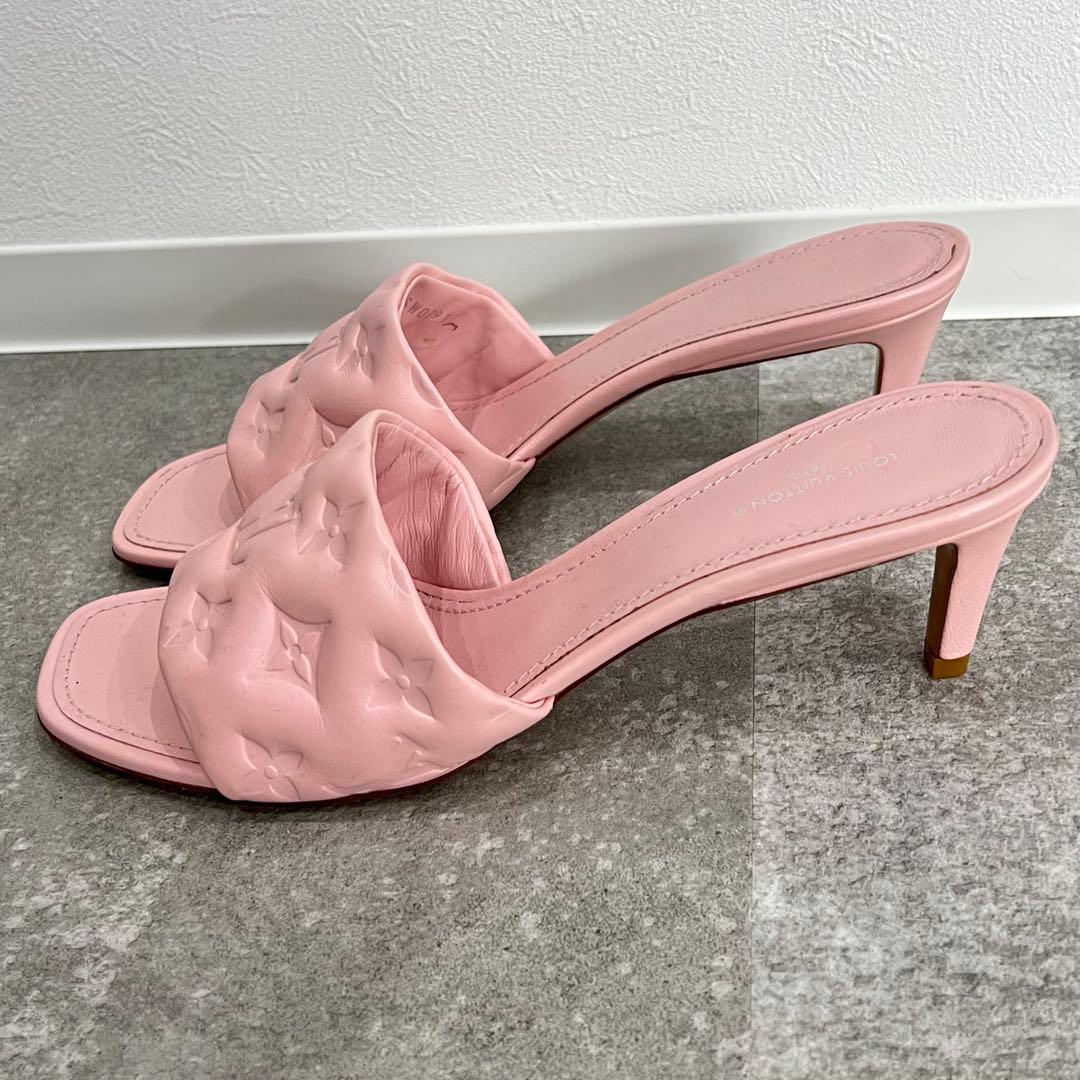 未使用 LOUIS VUITTON リバイバルライン エンボスサンダル ミュール