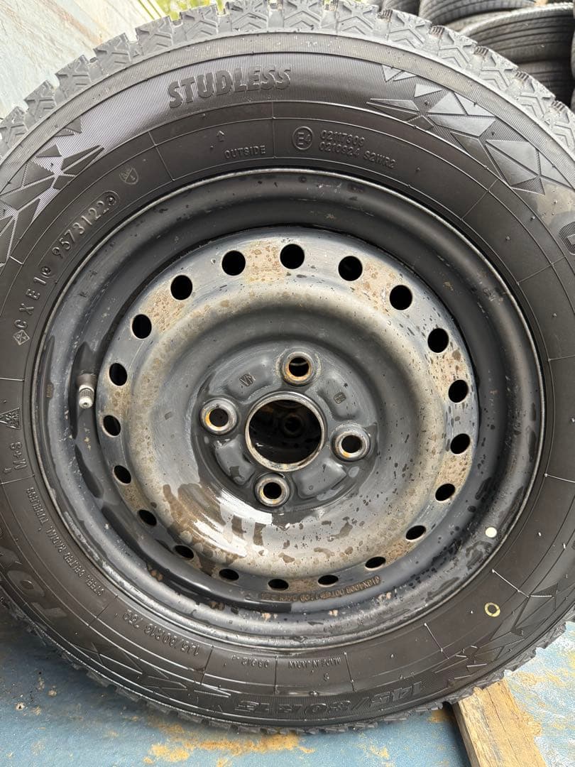 LS/古着TOYOスタッドレス145／80R13 75Qホイールセット深溝