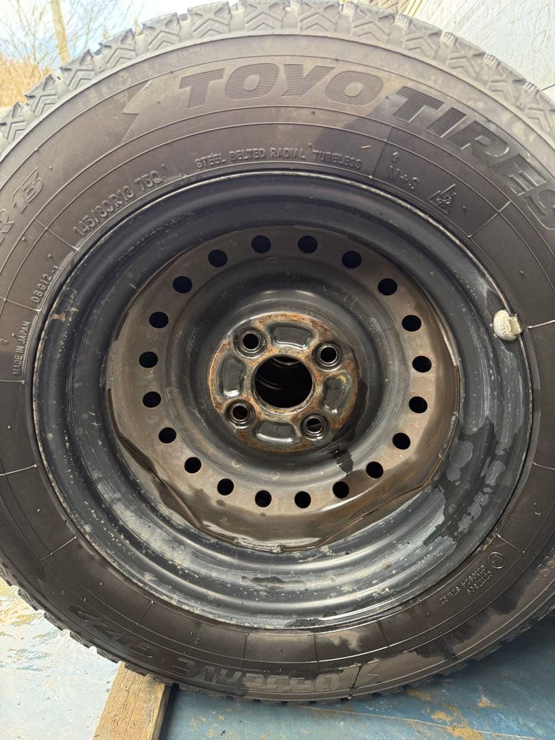 LS/古着TOYOスタッドレス145／80R13 75Qホイールセット深溝