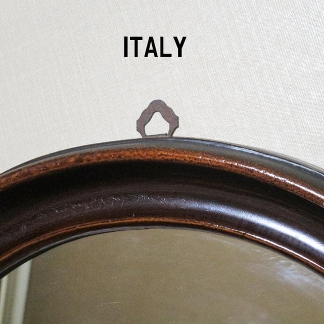 イタリア製 アンティークウォールミラー 壁掛けoval（楕円形）