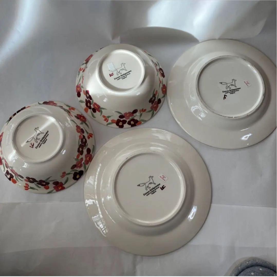 エマ　ブリッジウォーター　プレート　シリアルボウル　4枚セット　皿　ボウル　花