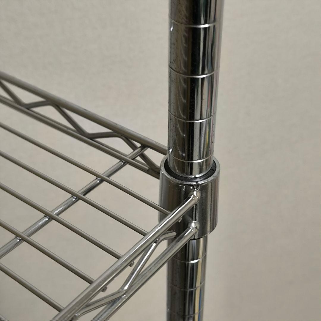 【幅90cm】スチールラック 5段 シルバー 棚板1枚追加済み　値引き交渉可