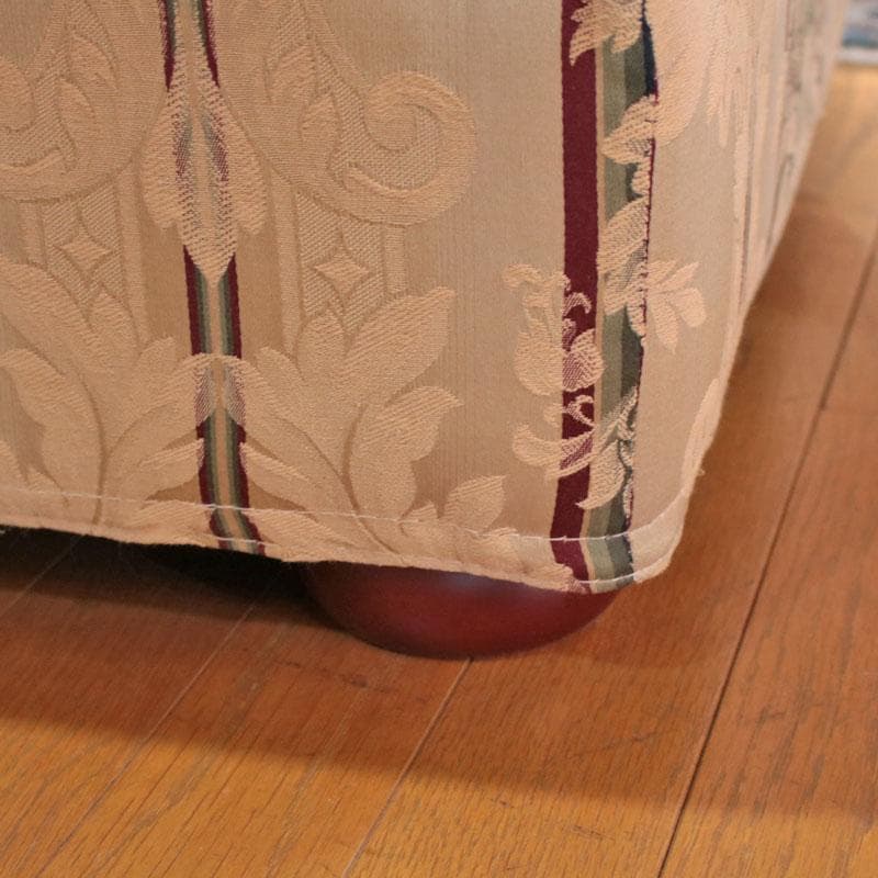 クラシック 花柄×ストライプ アメリカン ファブリックオットマン 622-004