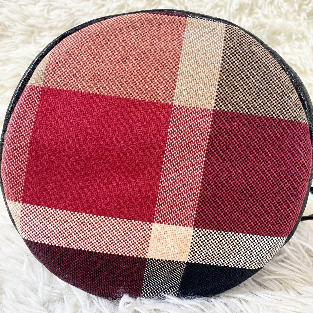 BLUE LABEL CRESTBRIDGE 巾着　ショルダーバッグ　チェック