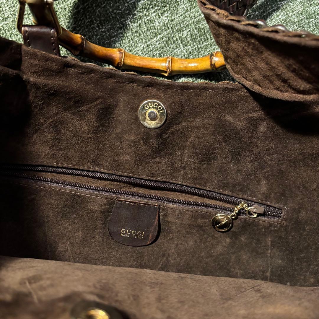 c*a様 正規品⭐️ GUCCI グッチ　バンブーハンドバッグ　編み込み　ヴィン