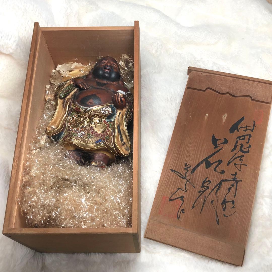 古民家　布袋仏像　極細工彫刻　旧家蔵出　人形　骨董品　アンティーク