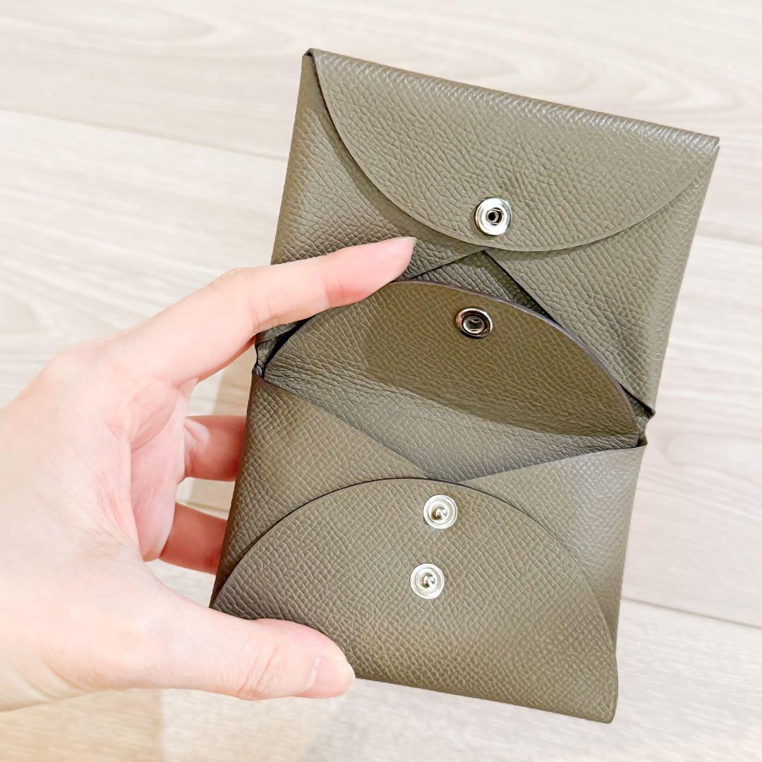 美品✨エルメス カルヴィ デュオ カードケース 名刺入れ エトゥープ