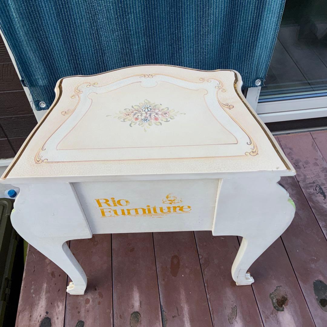 【中古品】RIO FURNITURE　ロココ調コンソールテーブル 引出し2段式