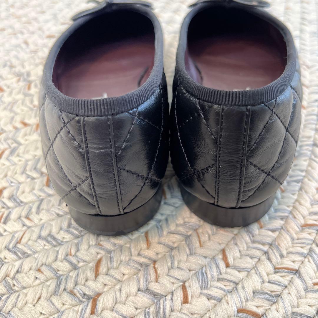 CHANEL ブラック バレエシューズ　34