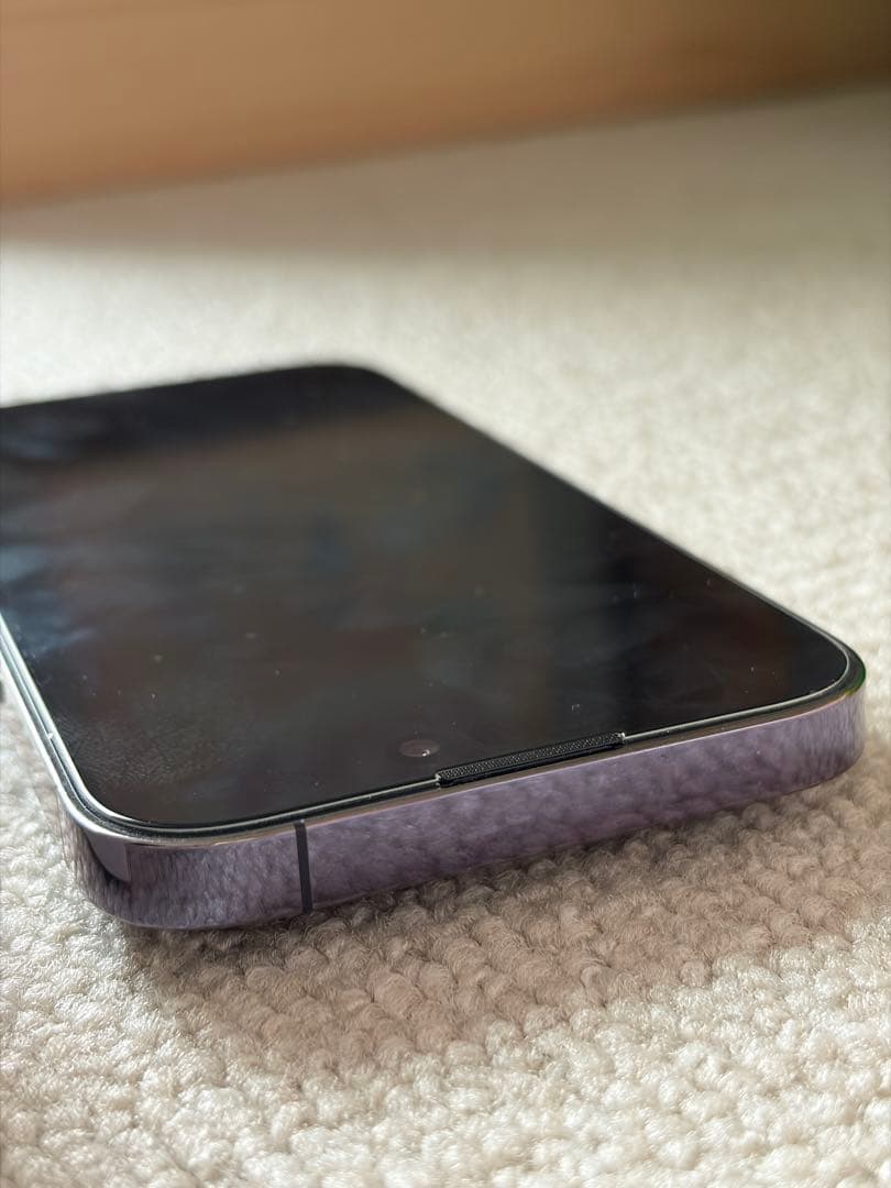 【美品】保護フィルムおまけ付き iPhone 14 Proディープパープル箱あり