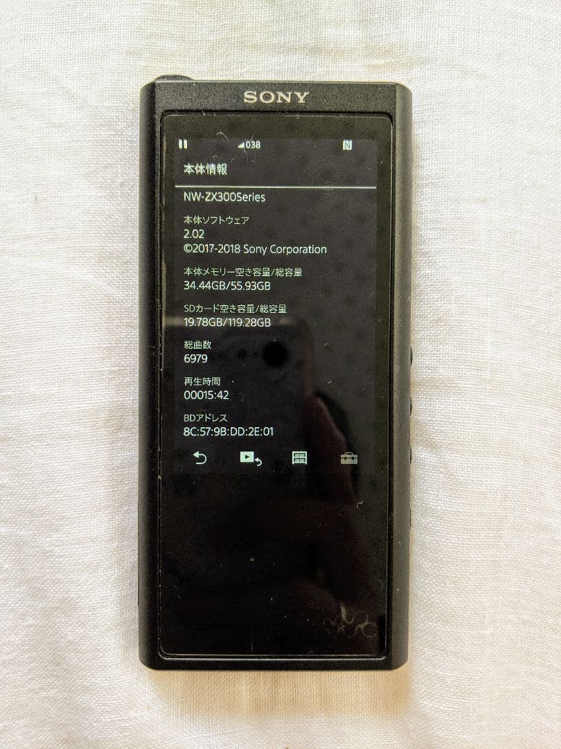 再生時間15時間 NW-ZX300 WALKMAN ソニー ウォークマン