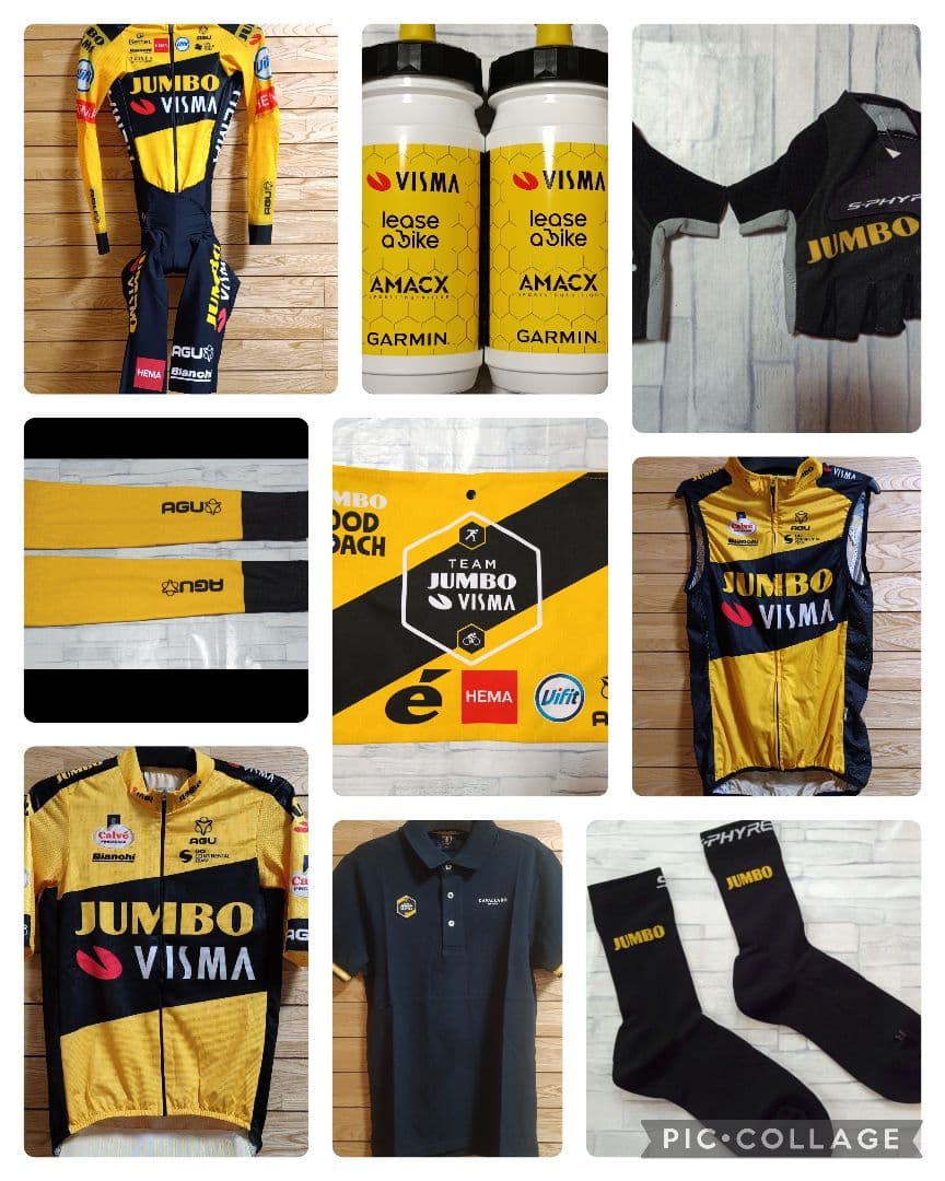 支給品　Jumbo visma　スキンスーツ　AGU　サイクルジャージ　ユンボ