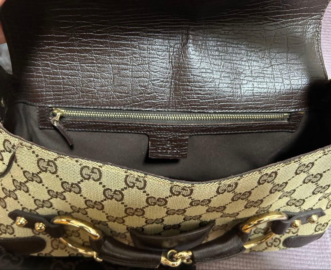 M*a様 希少 GUCCI ホースビット ショルダーバッグ GGキャンバス