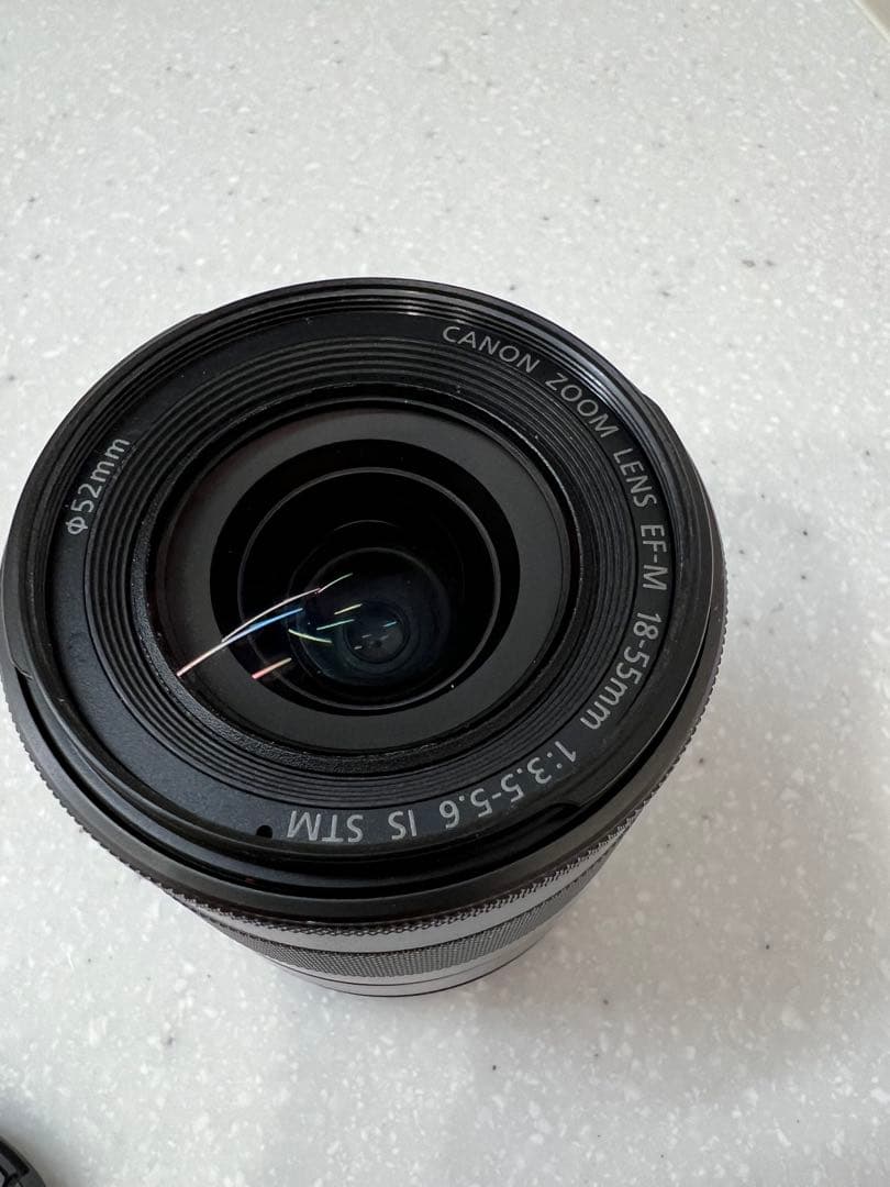 Canon EOS M ホワイト ミラーレスレンズセット55-200mmレンズ付