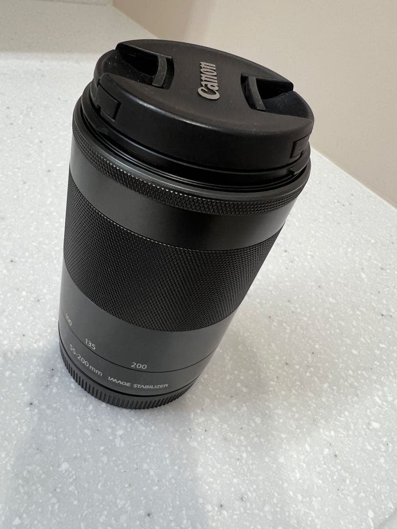 Canon EOS M ホワイト ミラーレスレンズセット55-200mmレンズ付