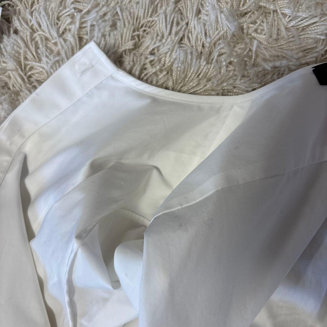 ドゥロワー　FALL2 コットンブザムノーカラーシャツ36