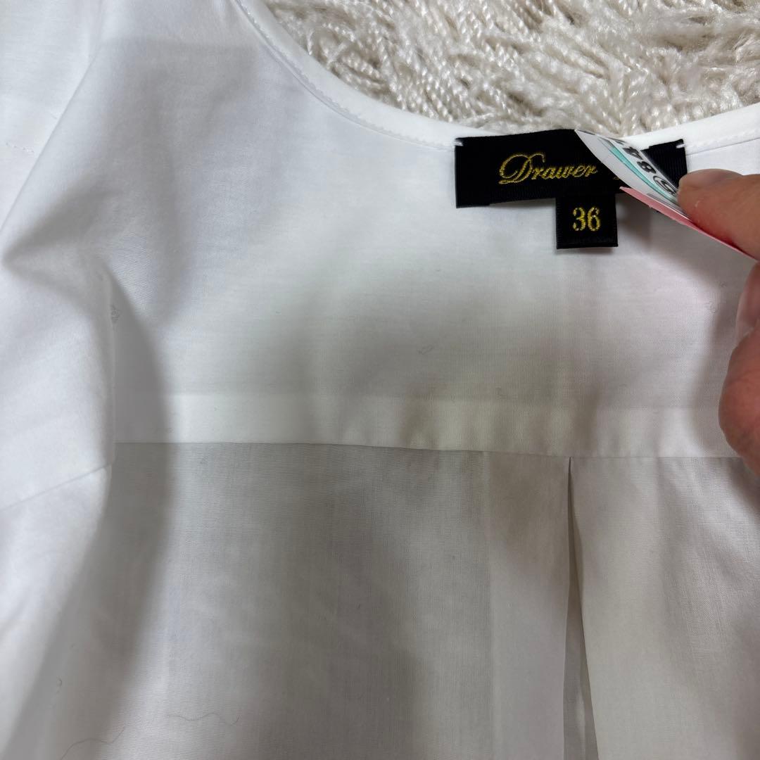 ドゥロワー　FALL2 コットンブザムノーカラーシャツ36