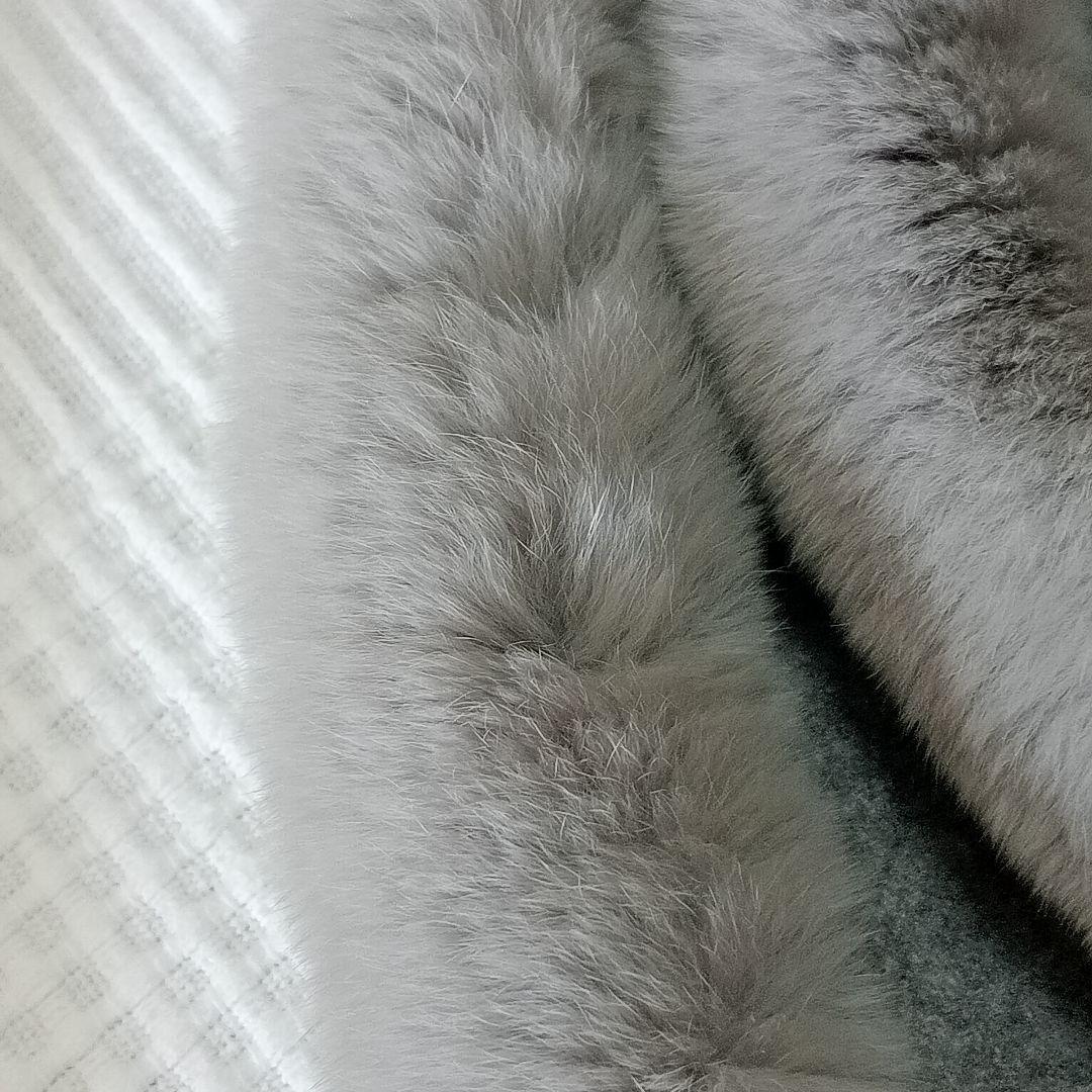 極美品 LANVIN グレー レッキスファーポンチョ ウール100％ ランバン