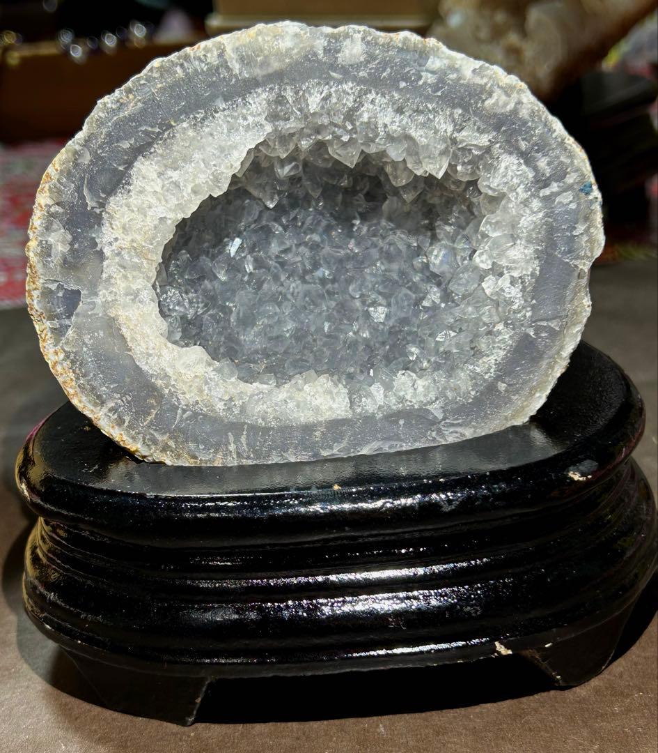 ☆別格高級品！福運大黒秘宝⑤大開運！水晶　アゲート　クラスター　原石ドーム　置物