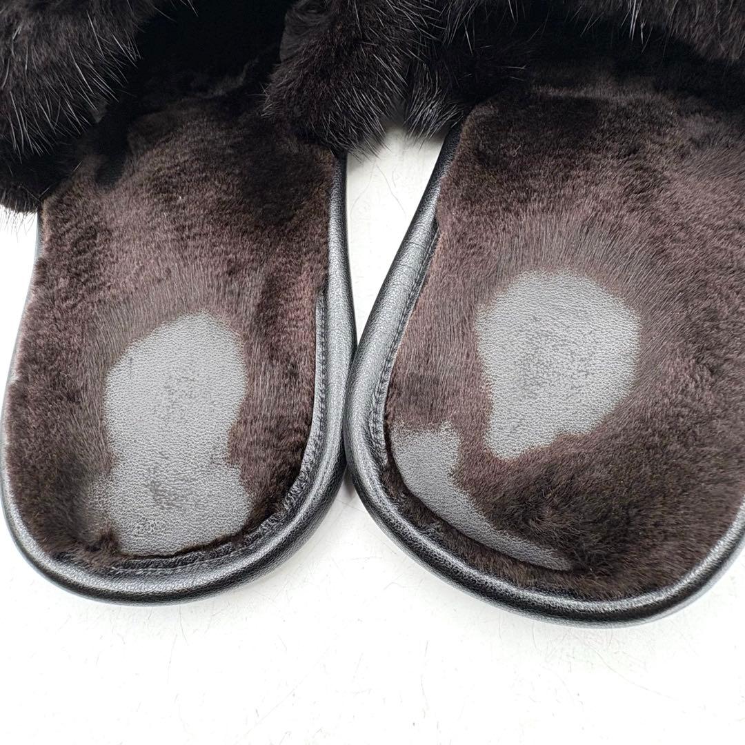 ルイヴィトン ホーミーライン ミンク ミュール 【41〜42】 スリッパ 室内