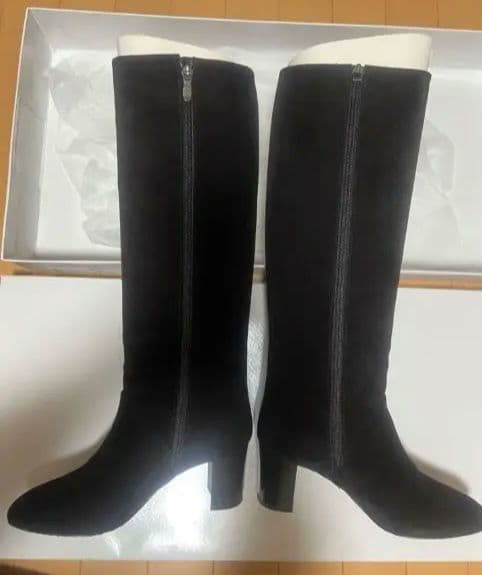 ダイアナ スエード ロングブーツ 中ヒール