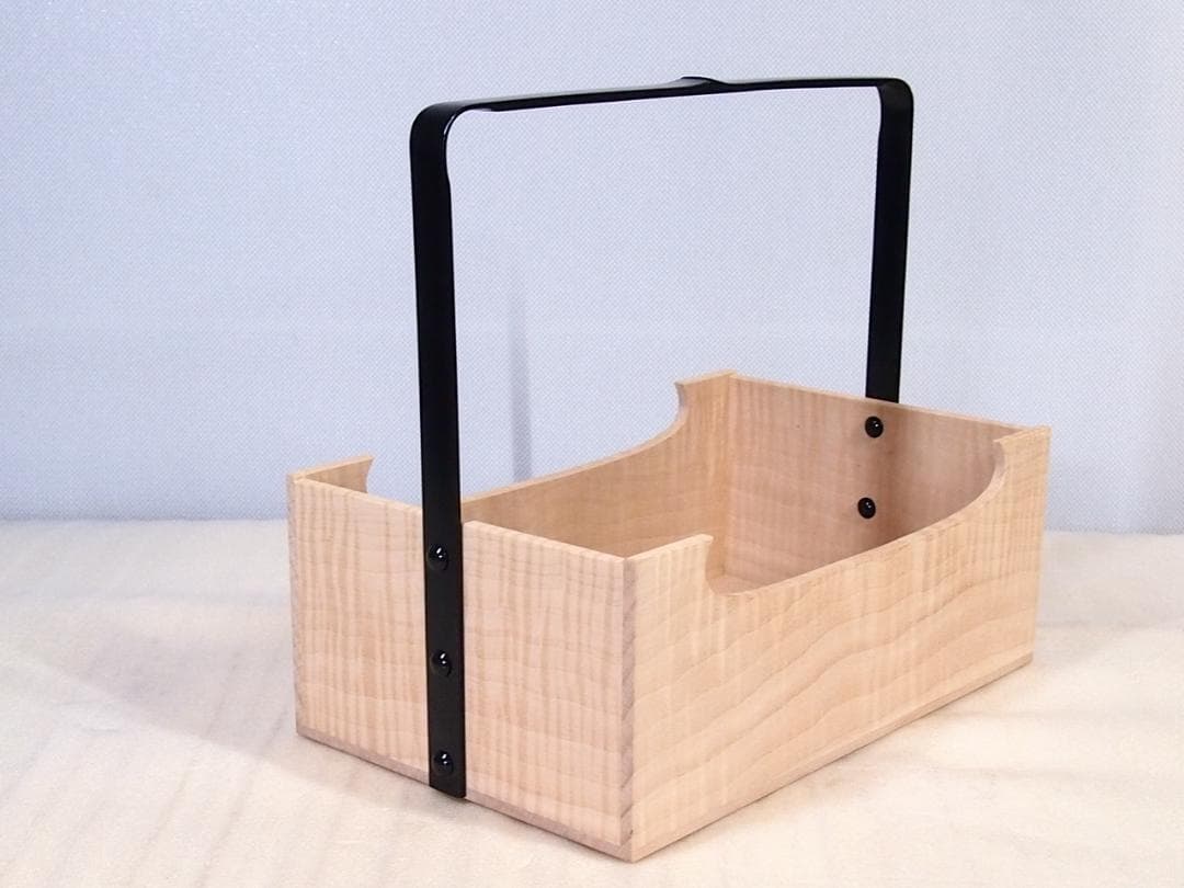 【未使用】山中漆器 塗師:助田宗明 竹の手付き煙草盆 莨盆 煙草道具/茶道具