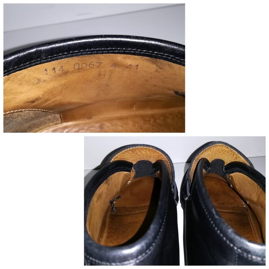 d0370 良品 CUCCI ホースビット ブーツ 41E 黒 ブラック 革靴