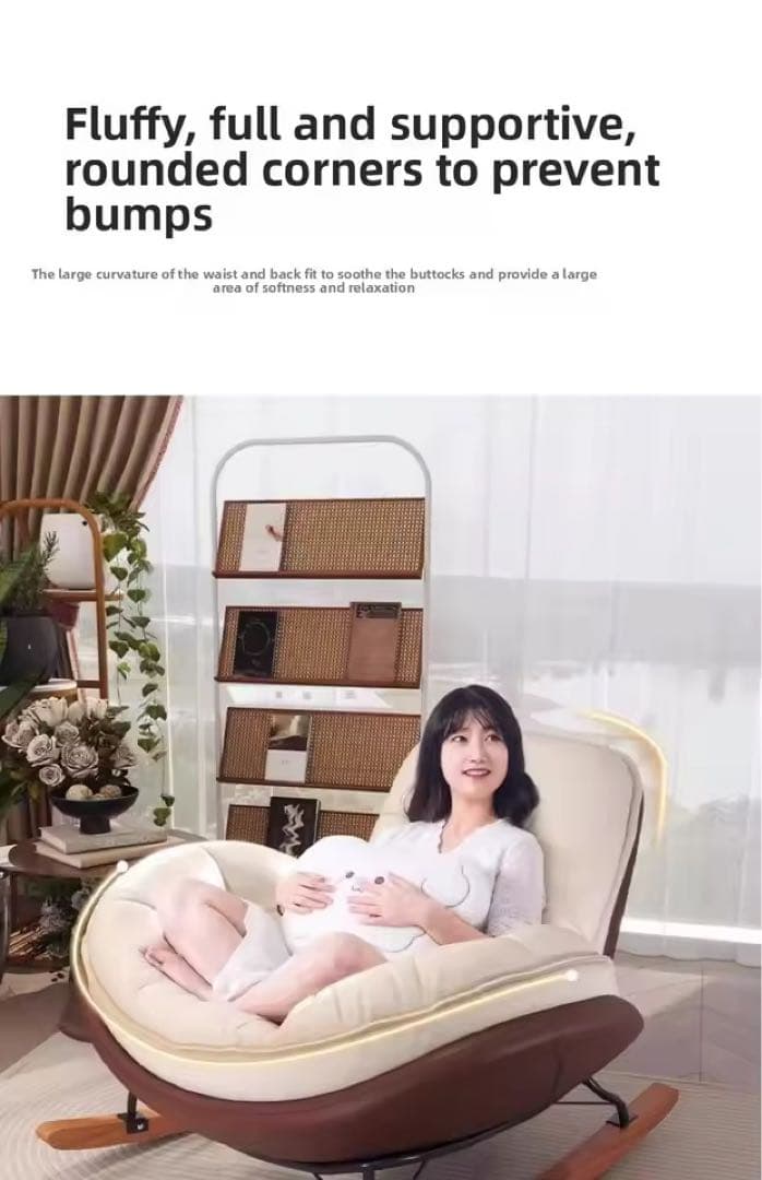 モダンデザイン ロッキングチェア ペンギン型 リラックスチェア 室内バルコニー用