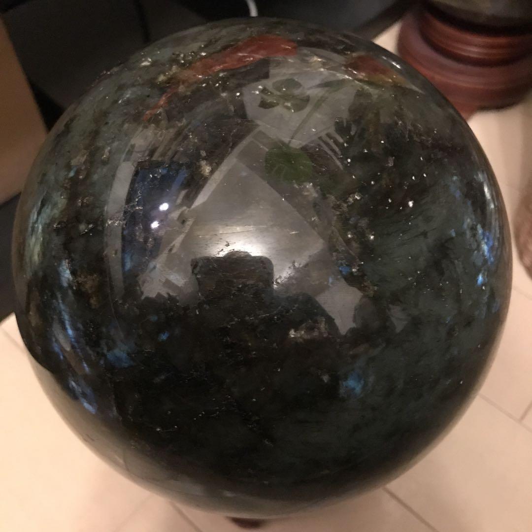 特大 パワーストーン  ラブラドライト 直径16cm