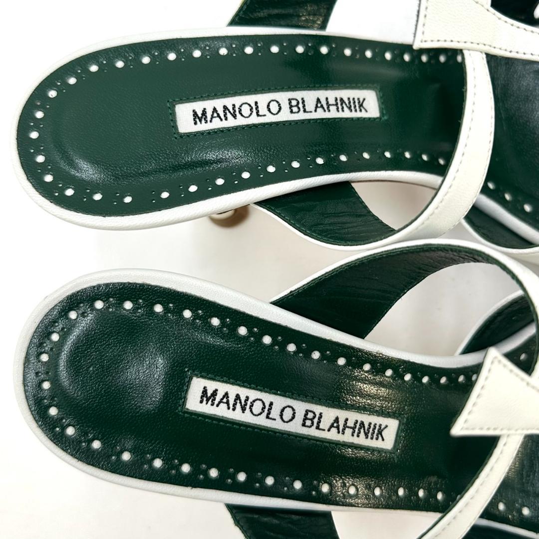MANOLO BLAHNIK マノロブラニク ミュール NOORAMU ホワイト