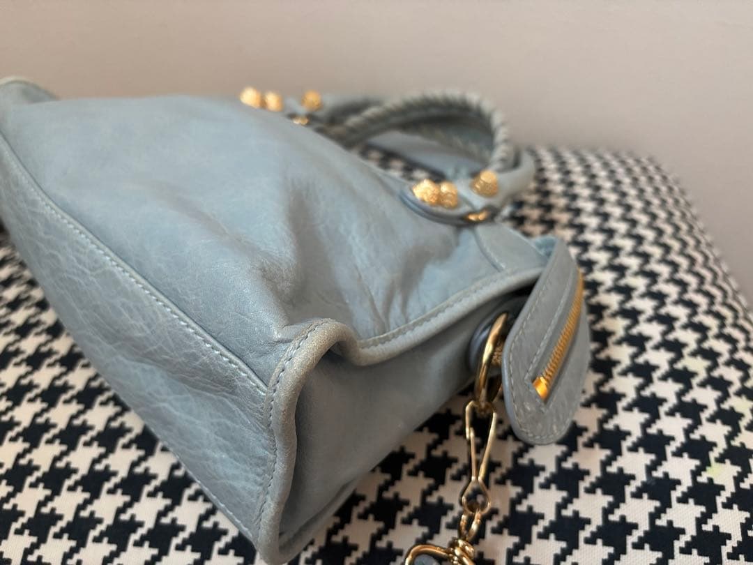 BALENCIAGA ジャイアントミニシティ エディターズバッグ ブルー