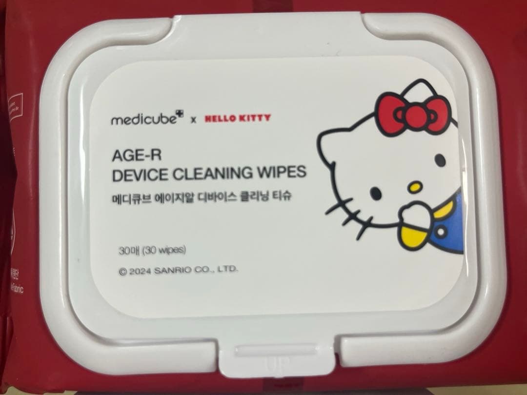 【新品】メディキューブブースタープロ　ヘッドキャップ　クリーニングワイプ　キティ