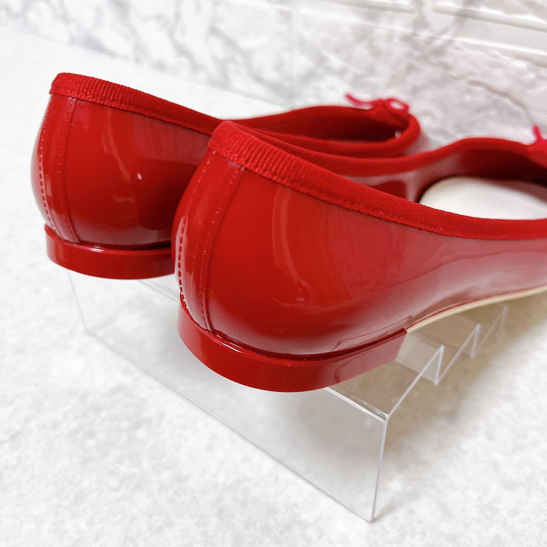 ⭐未使用級⭐レペット パンプス エナメル フラットシューズ 赤 26㎝