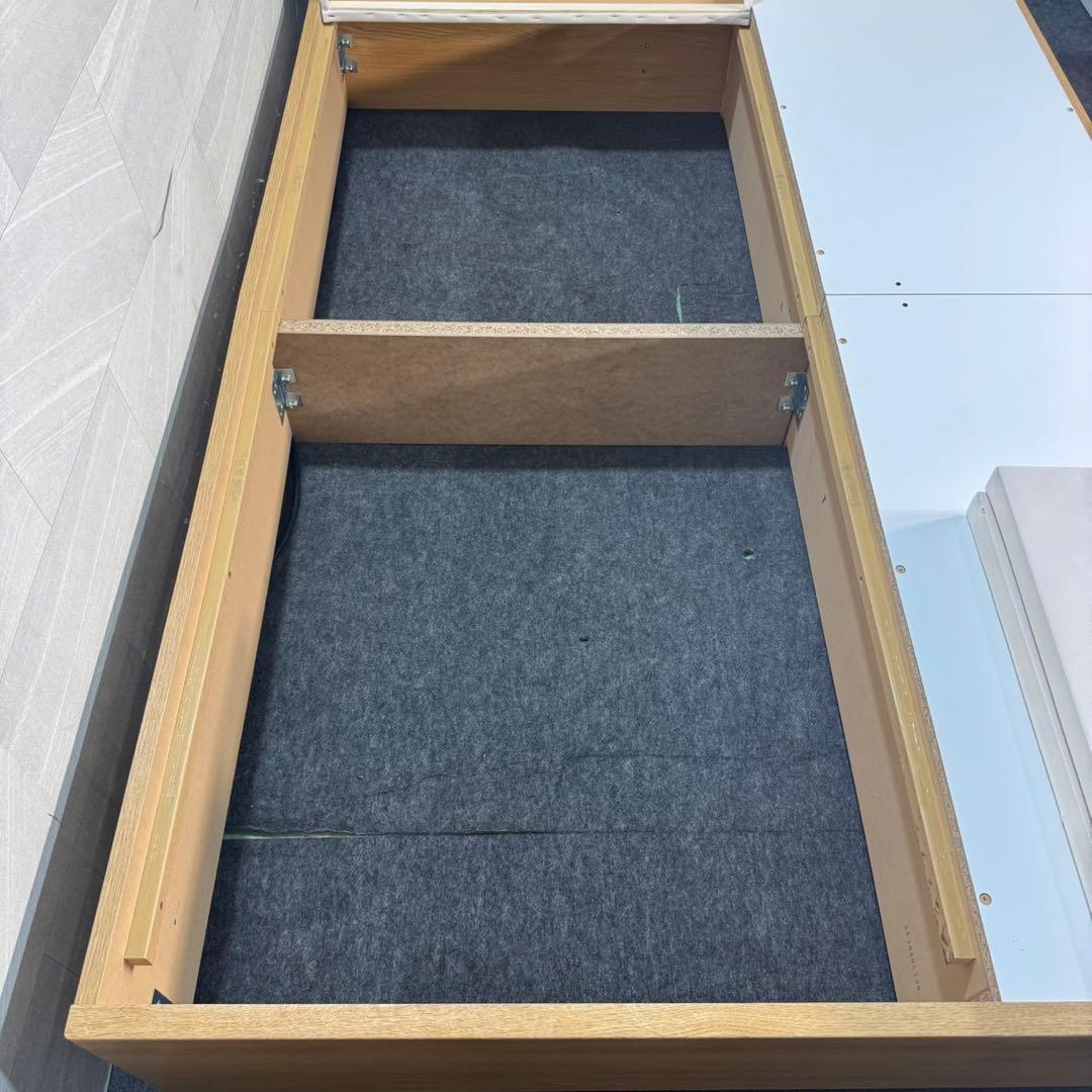 引取限定価格 ニトリ ベッドフレーム ダブル コンセント 収納付き d4741